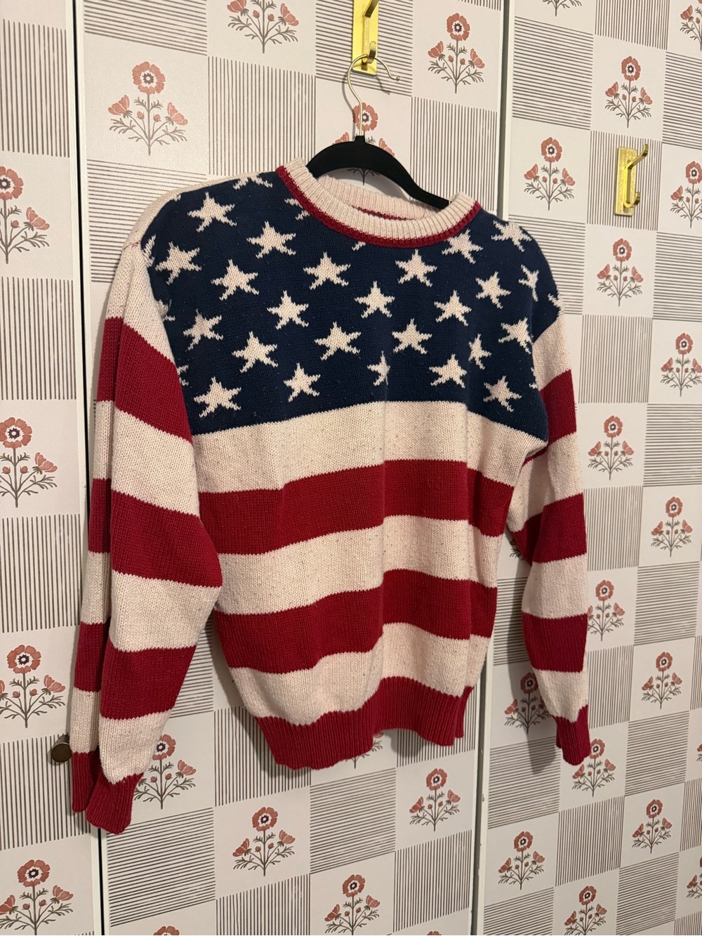 Old Glory Red, White & Blue Star Knit Sweater